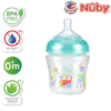 Astra Family Nuby Natural Touch Printed Bottle With Slow Flow Nipple in 180ML/6OZ size (Single Pack).
