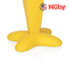 Astra Family A yellow plastic toy with the word nuby on it.