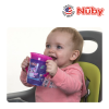 Astra Family         Description: A baby in a high chair drinking from a 360 Wonder Cup.