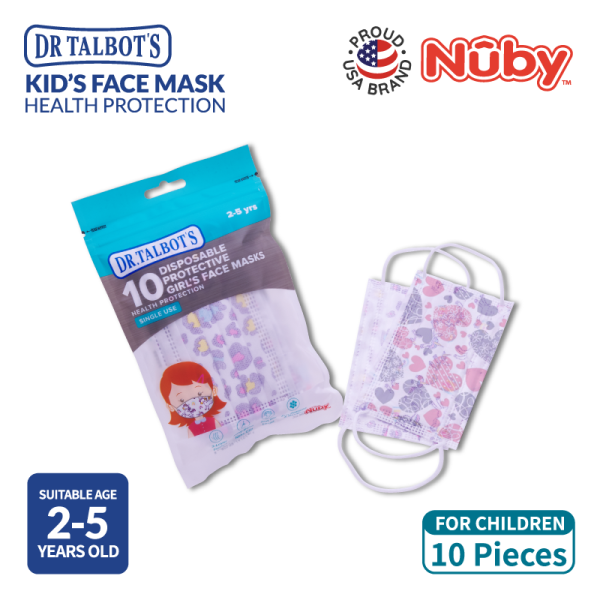Astra Family Nuby Dr Talbot's Certified 3-Ply Kids Mask (Girl) 10pcs/pack.