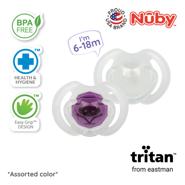 little gems pacifier with orthodontic silicone baglet with pp hygienic cover in ps box 6m 18m
