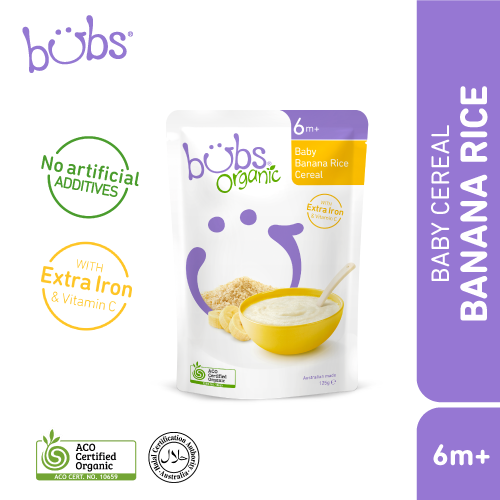 Astra Family Bubs Organic Baby Banana Rice Cereal is a nutritious organic baby porridge.