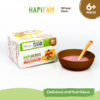 Astra Family A bowl of healthy baby food, HAPIHEROS Baby Cereal - Original 200g (20g x 10), with a spoon next to it.