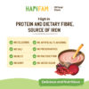 Astra Family High in protein and nutritional fibre, HAPIHEROS Baby Cereal - Beetroot, Berries & Goji (20gx10) is a healthy instant baby food option.
