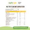Astra Family The nutrition information for the instant baby cereal travel pack, HAPIHEROS Baby Cereal - Mixed Fruit 200g (20g x 10).