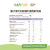 Astra Family The nutrition information for HAPIHEROS Baby Cereal - Purple Sweet Potato.