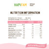 Astra Family Nutrition information for HAPIMOMS Lactation Cookies – Choc Chip natural milk booster.