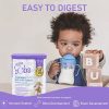 Astra Family A baby is holding Bubs Advanced Plus+ Goat Infant Formula S1 800g, an easy-to-digest formula milk for sensitive stomach.