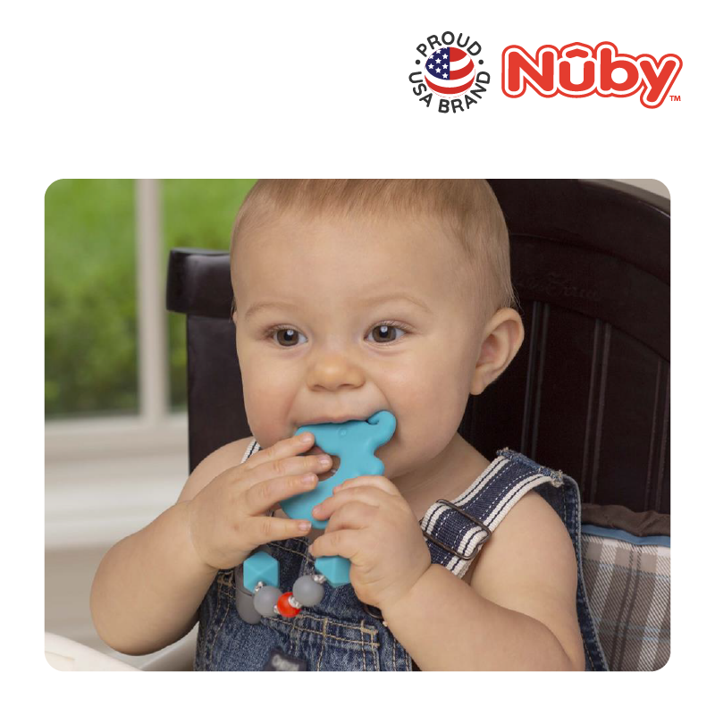NB93056 1pk Silicone Beaded Pacifinder with Teether Lifestyle 1