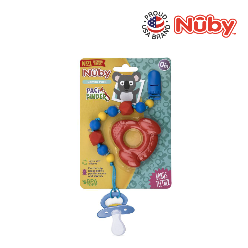 NB93056 1pk Silicone Beaded Pacifinder with Teether Packaging
