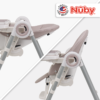 Astra Family The nuby high chair is shown in two different views.