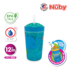 Astra Family A Nuby Snack N Sip 1pk 270ml Printed Cup with Thin Straw featuring an Under the Sea design.