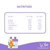 Astra Family A nutrition label for Bubs® Organic Banana and Apricot Power Porridge, a makanan bayi 7 bulan.