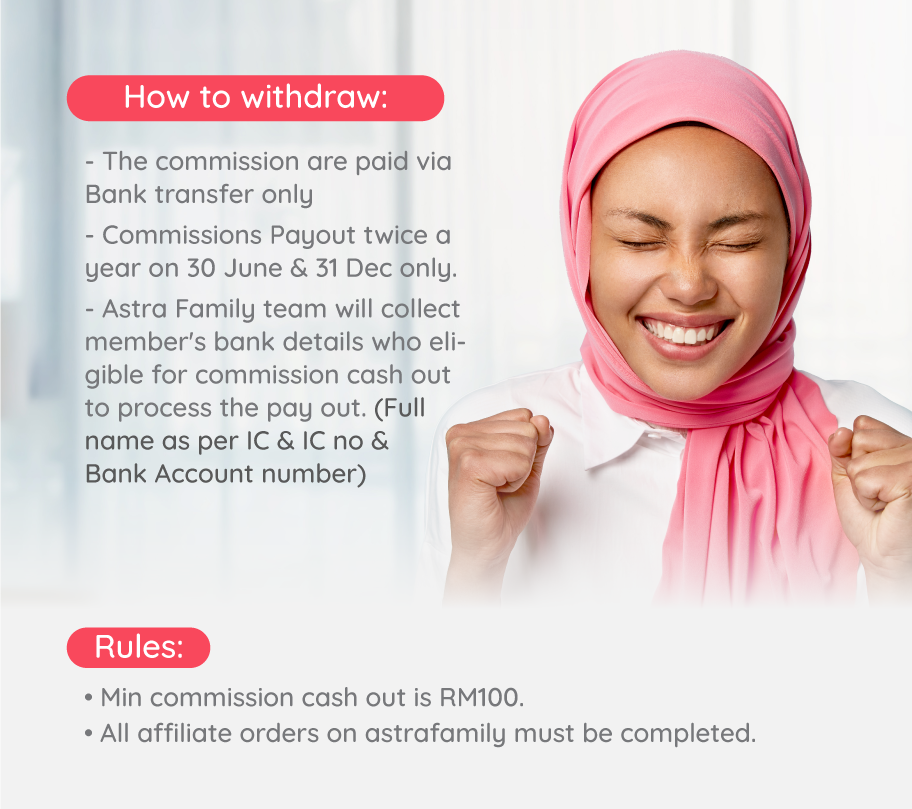Astra Family A woman wearing a hijab shares tips on how to window dress and earn extra income.