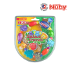 Astra Family A package of Nuby Safari Loop Teether with Necklace 1PK, featuring the Nuby Loopy Legs Silicone Teether for teething babies.