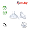 Astra Family 2 pack of Nuby Natural Touch Silicone Replacement Nipples -Fast Flow baby pacifiers.