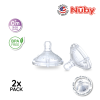 Astra Family 2 pack of Nuby baby pacifiers with Nuby Natural Touch Silicone Replacement Nipples -Slow Flow (2pcs)
