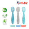 Astra Family A set of Nuby 3 Stage Dipping Spoons with hygienic case.