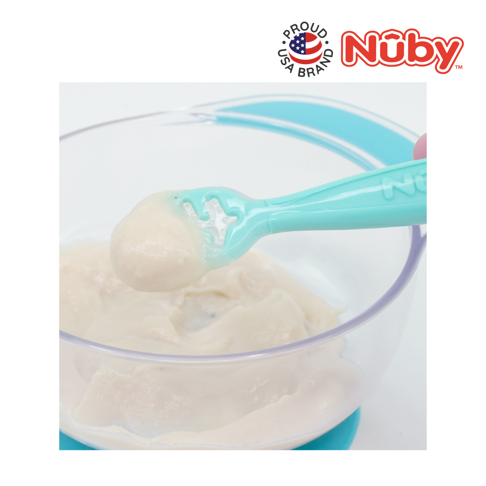Astra Family Nuby 3 Stage Dipping Spoons - blue.