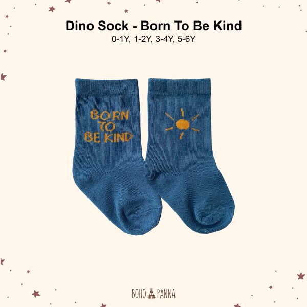 bohopanna basic dino sock born to be kind