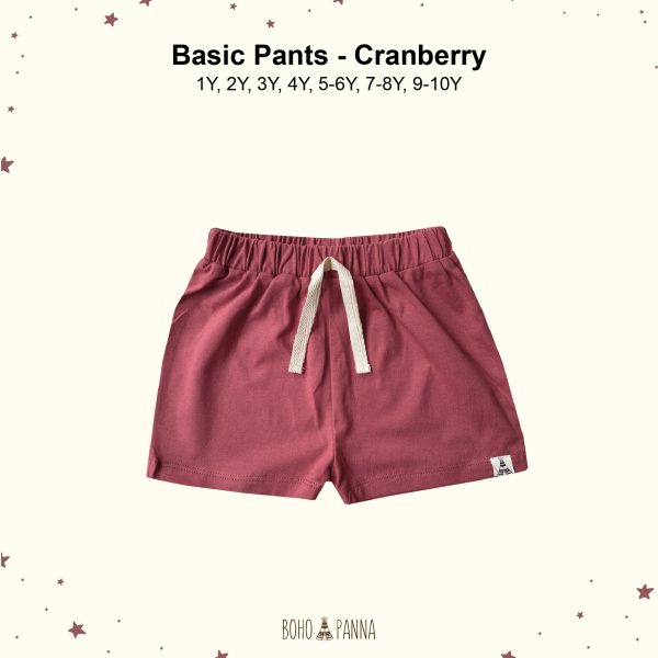 bohopanna basic pants cranberry