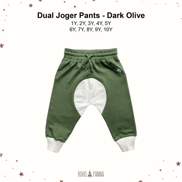 bohopanna dual joger pants dark olive