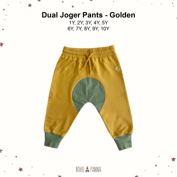 bohopanna dual joger pants golden