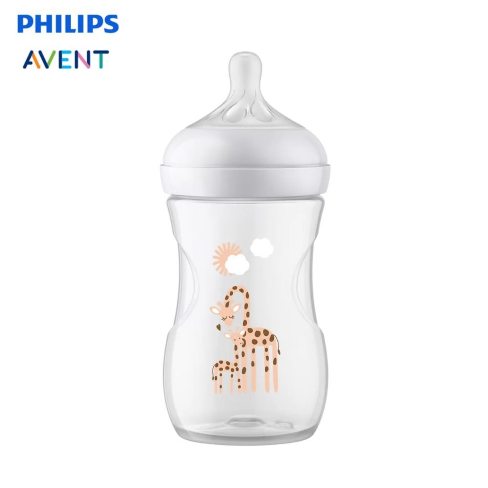 pa natural response baby bottle 1m 9oz260ml giraffes scy90366(3)