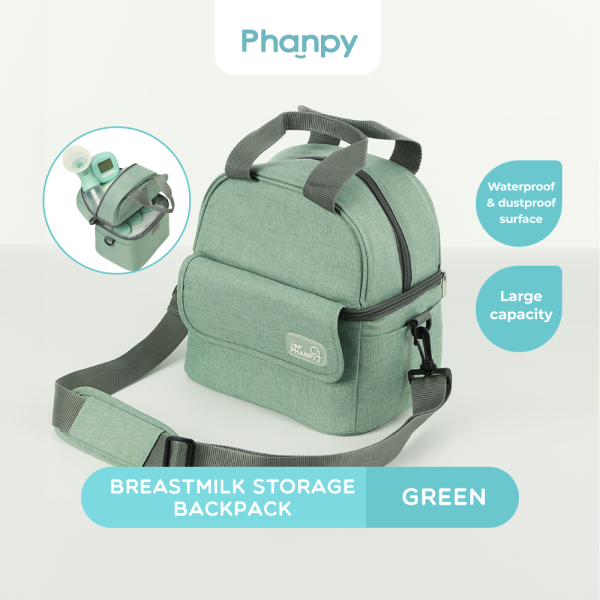 py109502 py yile breastmilk storage backpack green 01