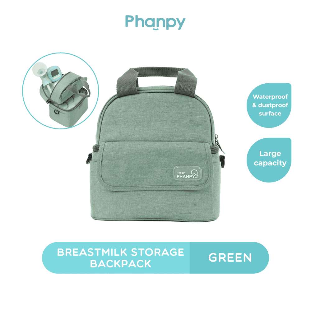 py109502 py yile breastmilk storage backpack green 02