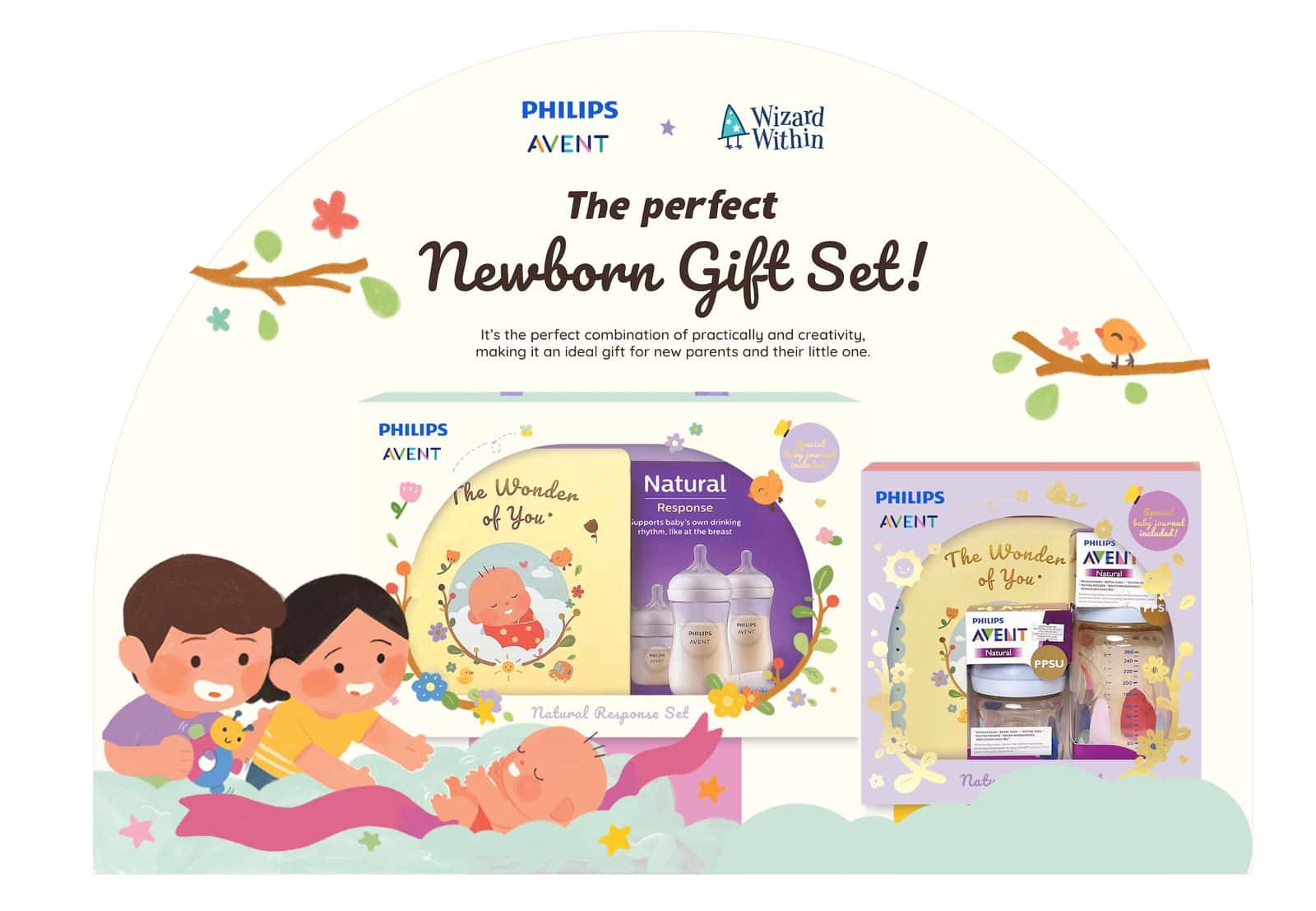 philips avent response newborn starter wonder of you gift set